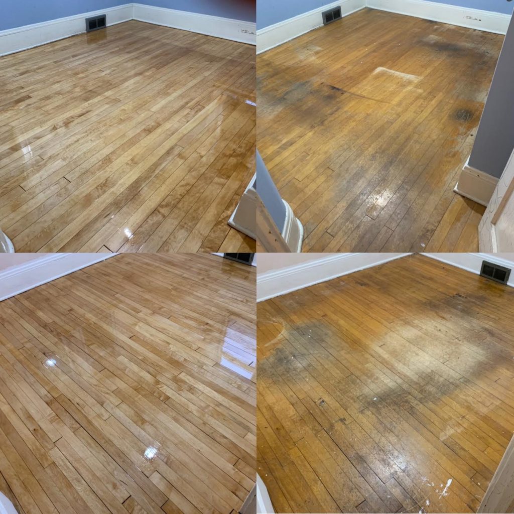 Wood floor sand and refinish before Maple floors